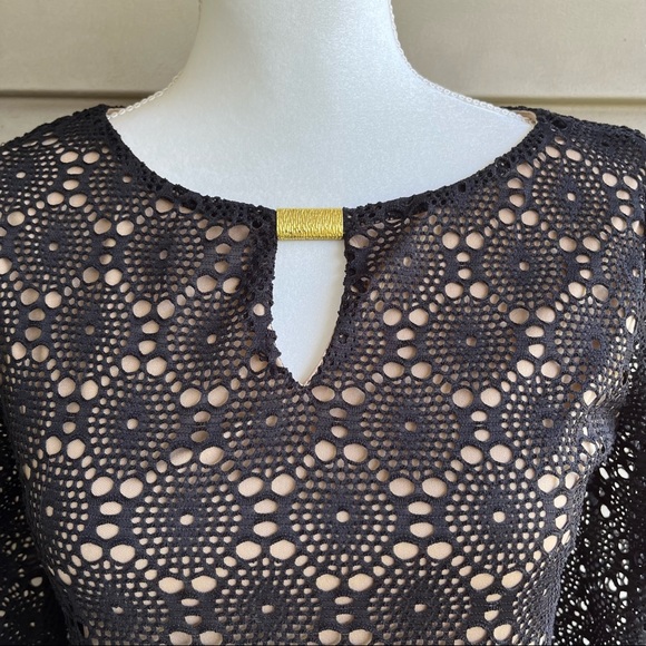 •Emma & Michele• Black Crocheted Lace Overlay Dress - Size Small - Picture 3 of 9